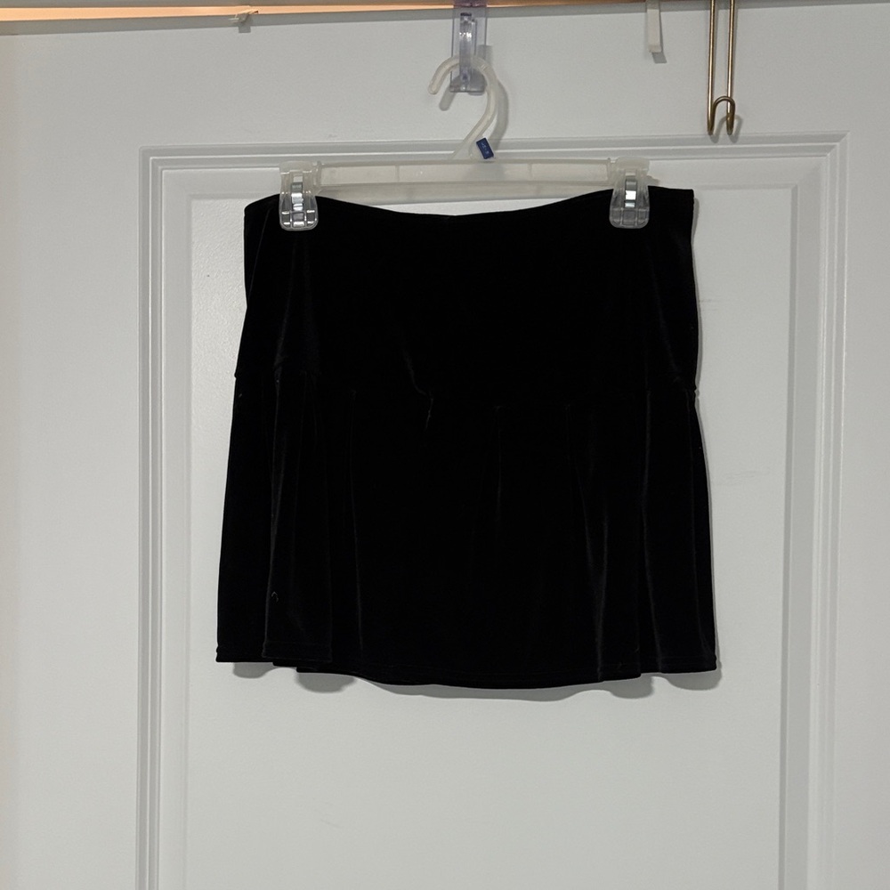 Elegant Black Velvet Skirt-size Xl/14-16